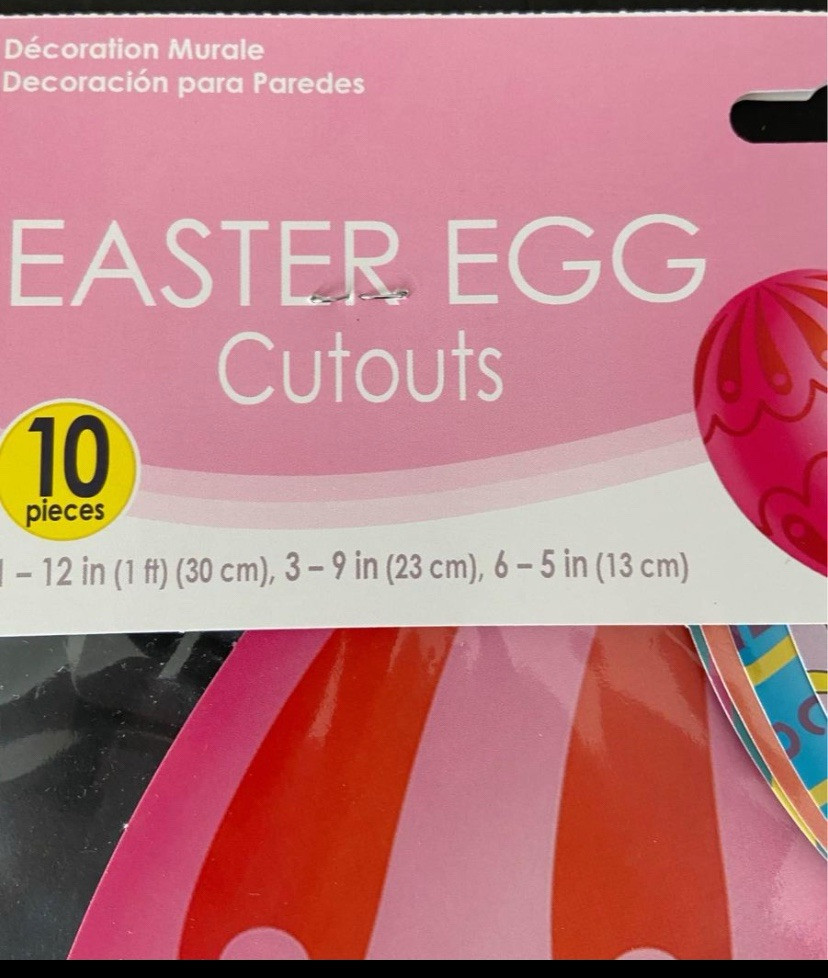 Beistle Colorful Easter Egg Cutouts (10/pkg) - Decoration for Easter
