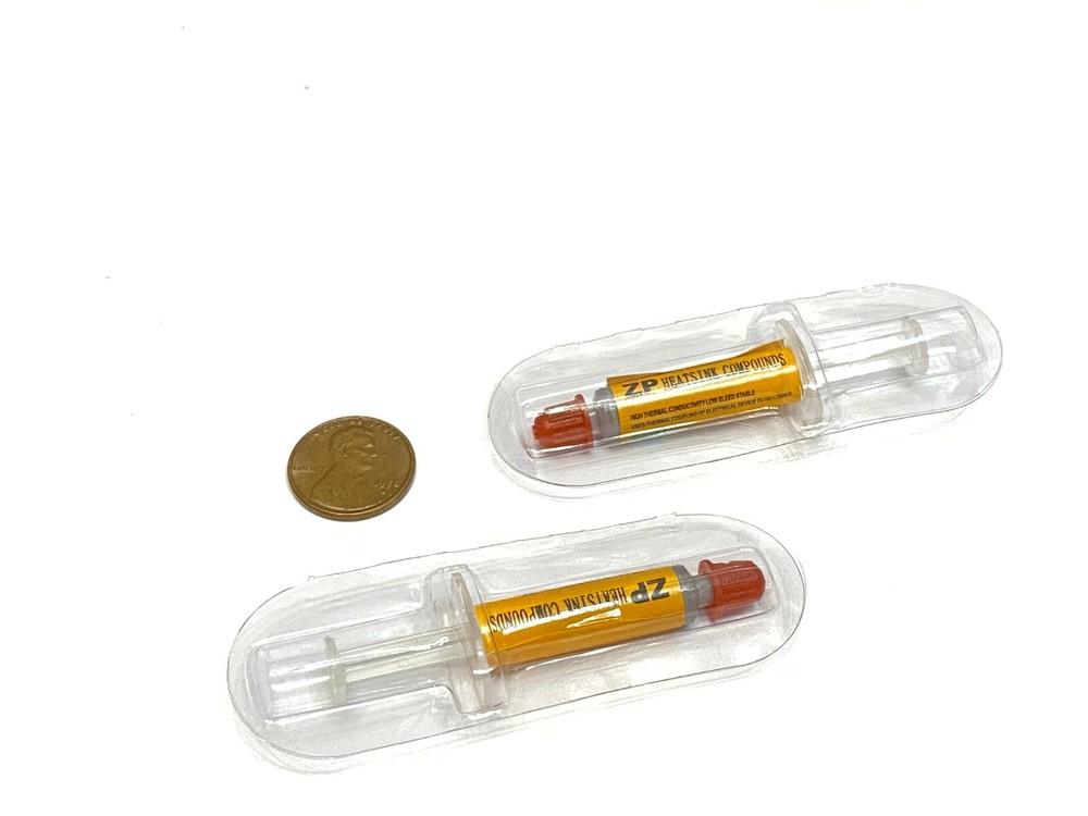 2 Pieces Silver Thermal Grease CPU Heatsink Compound Paste Syringe B24