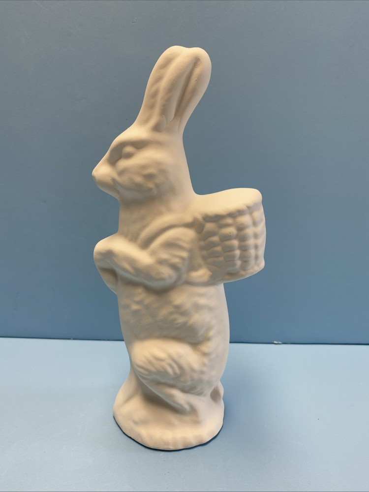 Ceramic Bisque Chocolate Rabbit Easter Bunny Ready to Paint