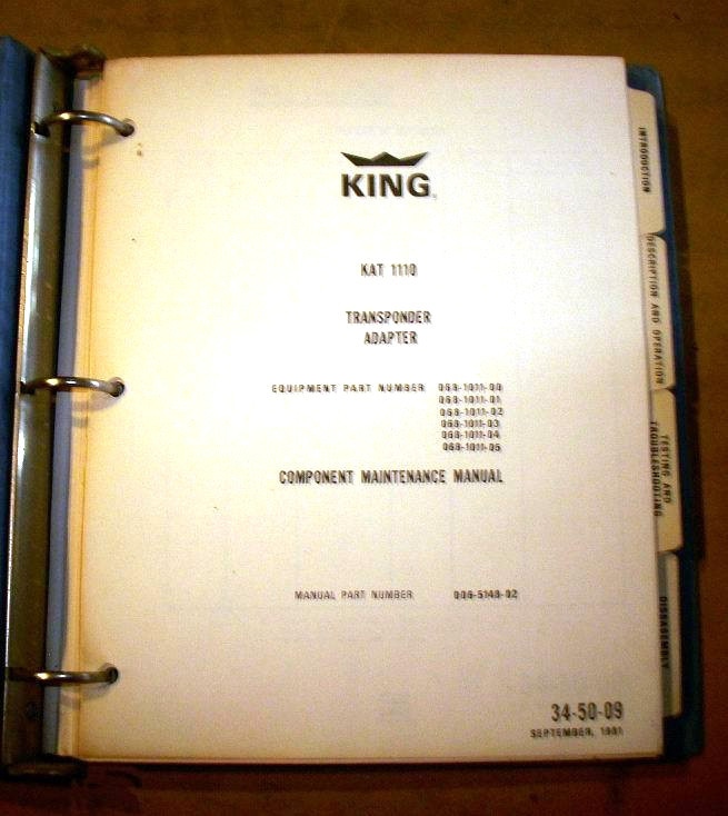 King KAT 1110 Service Manual