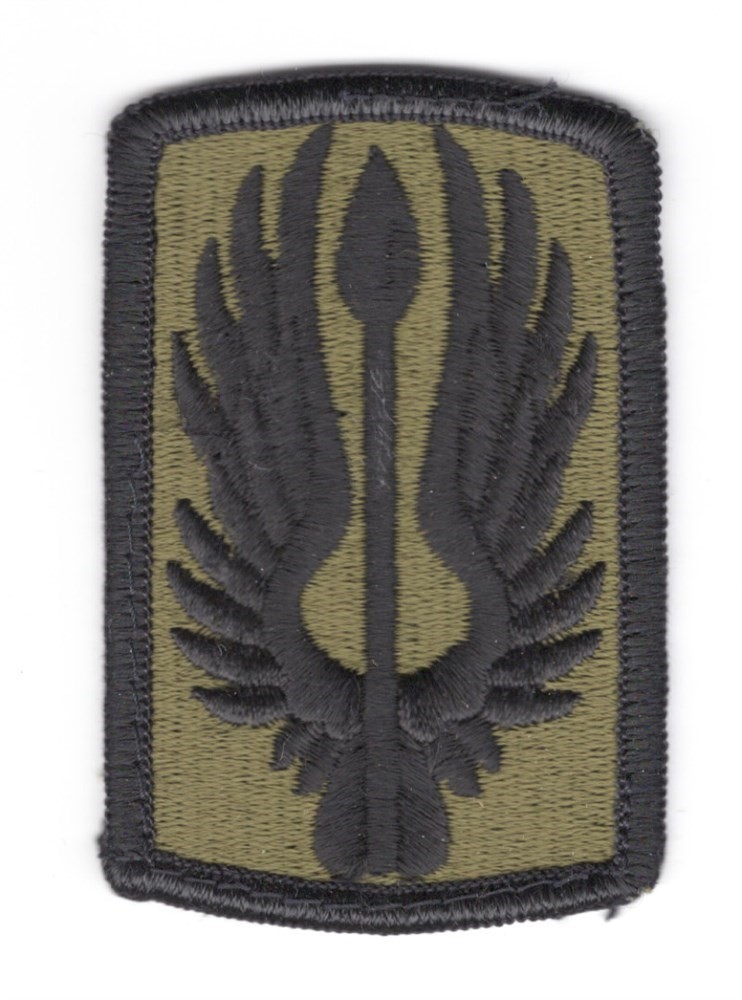Army Patch:  18th Aviation Brigade - merrowed edge, subdued