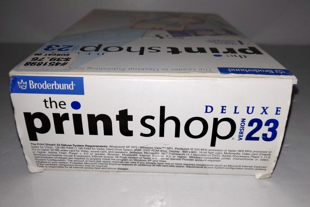 The Print Shop Deluxe Version 23 for Windows IMAGE And Install/Program Disc