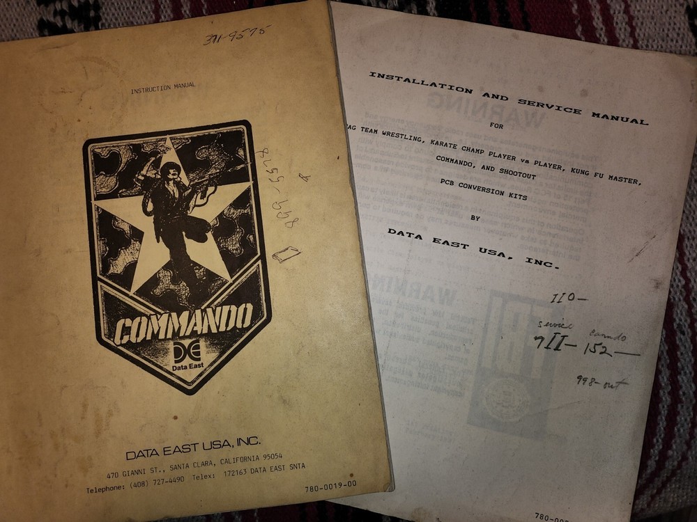 Commando Arcade Manual Data East