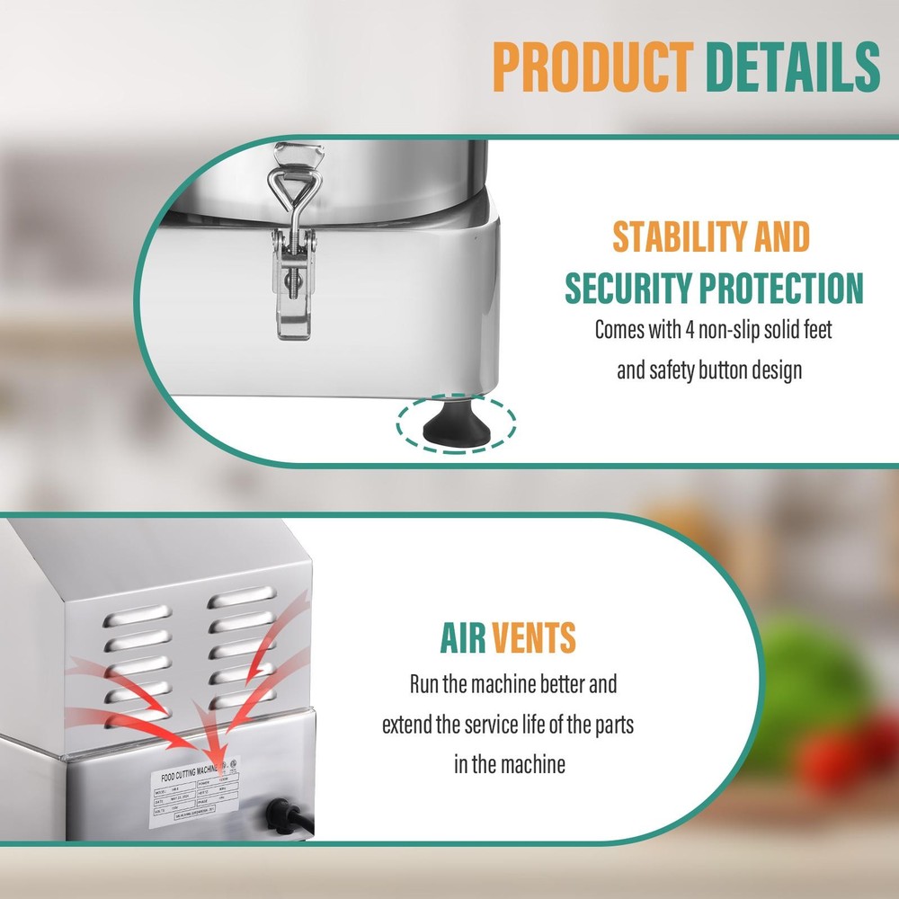 Commercial Food Processor Vegetable Cutter Chopper Fruit Dicer Processor