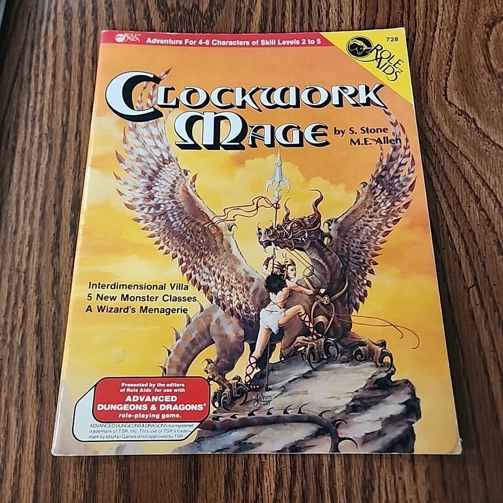 AD&D 1e Clockwork Mage Role Aids 728 Adventure (level 2-5)