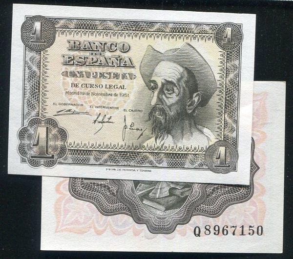 Spain P139 , 1-PTA , 1951 , UNC
