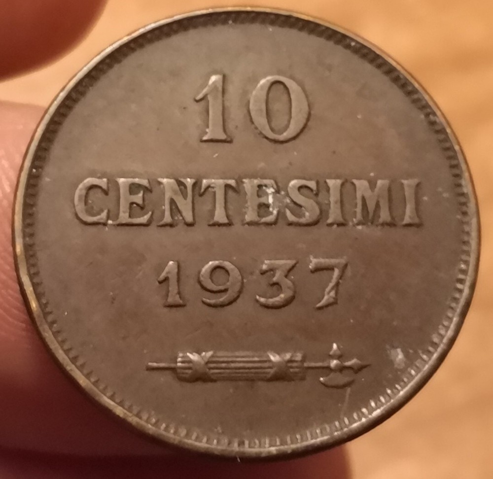 10 Centesimi 1937, San Marino, Ref. 3828