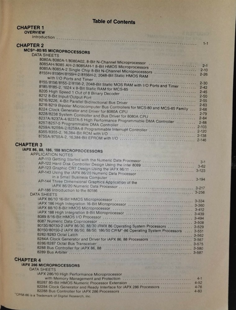 USED 1984 Intel Microsystems Components Handbook Vol. II
