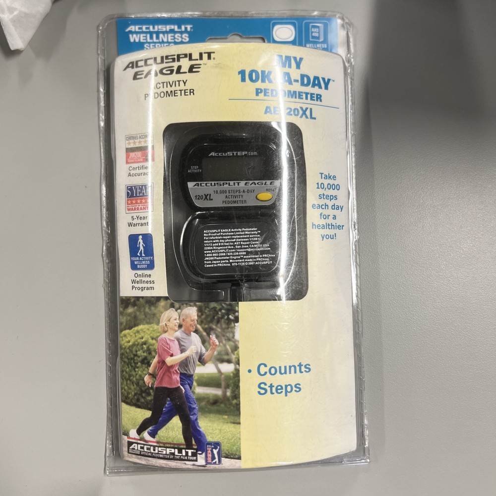 NEW! Accusplit Eagle 120XL Activity Pedometer - Accustep Exercise Accessory