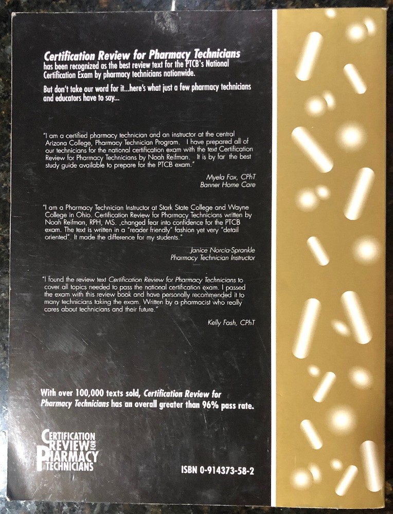 Certification Review For Pharmacy Tecnicians