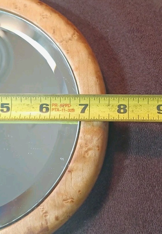 Vintage BirdsEye Maple Hand Held Beveled Mirror