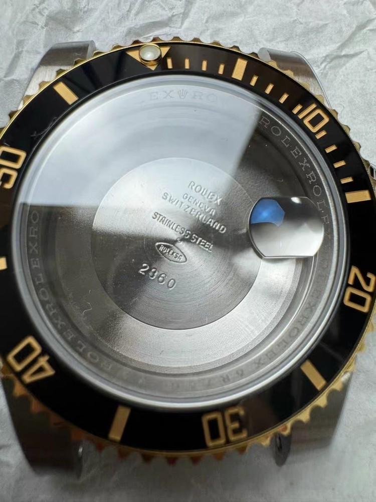 DIY SET for SUB R 3135 watch case + dial + hands + Strap sapphire 40mm