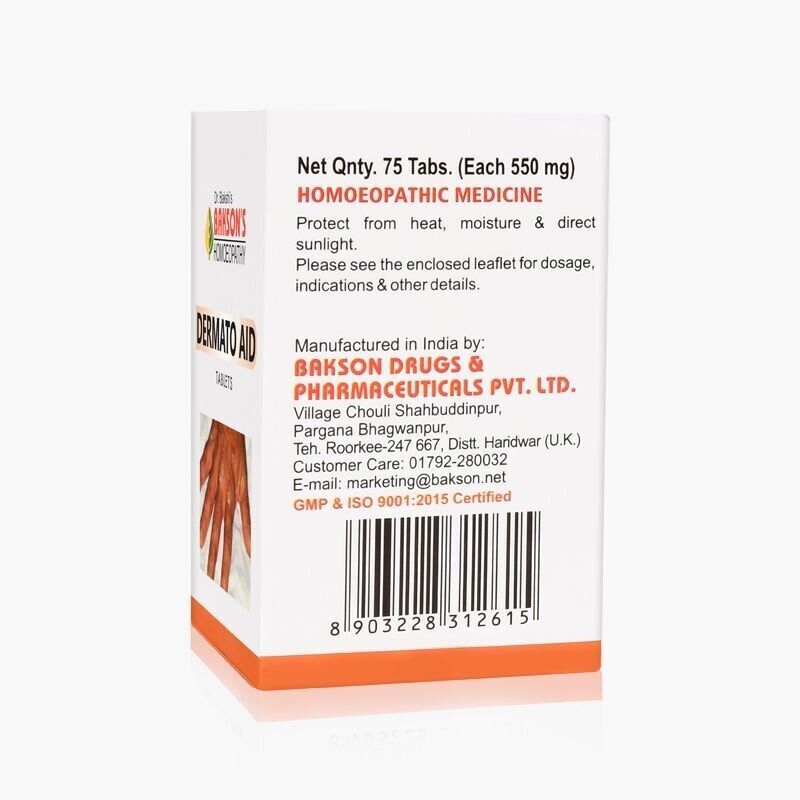 Bakson Homeopathy Dermato Aid Tablet (75tab)