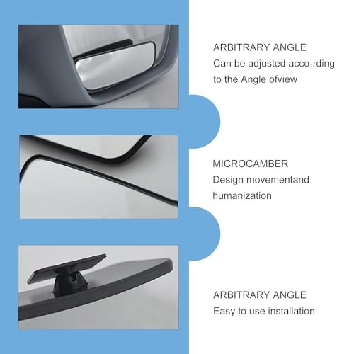 2 PCS Car Blind Spot Mirrors, Convex Wide-Angle Side View Mirrors, Adjustable