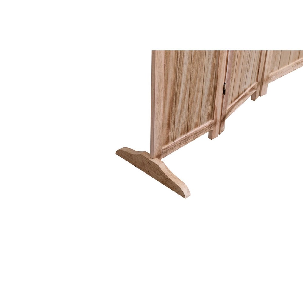 Foldable Solid Wood Room Divider, 6-Panel Design in Normal Finish, 82.8'' W x