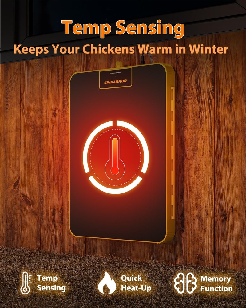 Brooder Plate for Chicks,Chicken Brooder Heater with Temperature Sensor – Rad...