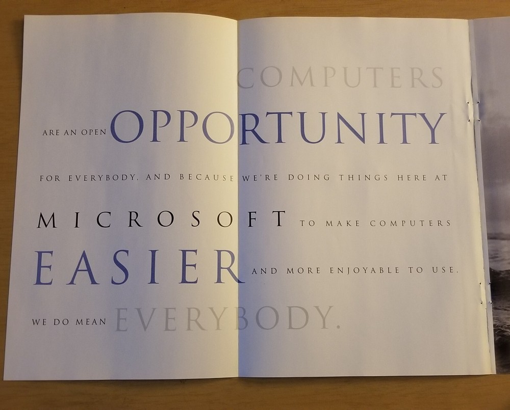 1995 Microsoft Computers & Software Multi-page Insert Vintage Print Ad