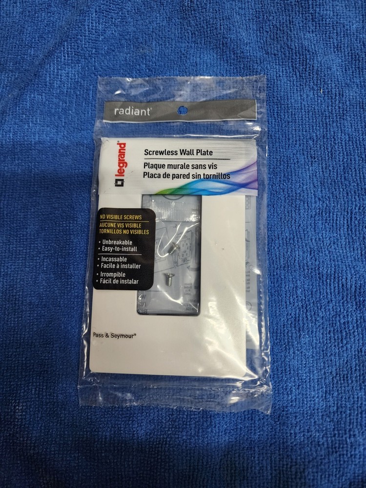 Legrand Radiant® One-Gang Screwless Wall Plate - White - MULTIPLE QUANTITIES