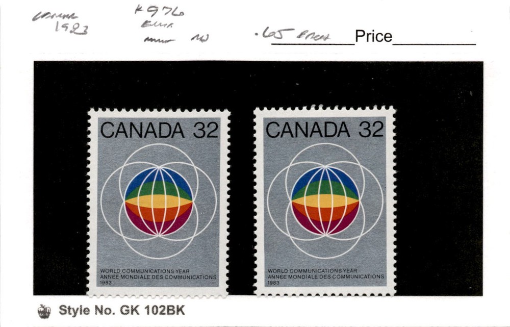 Canada, Postage Stamp, #976 (2 Ea) Mint NH, 1983 (AB)
