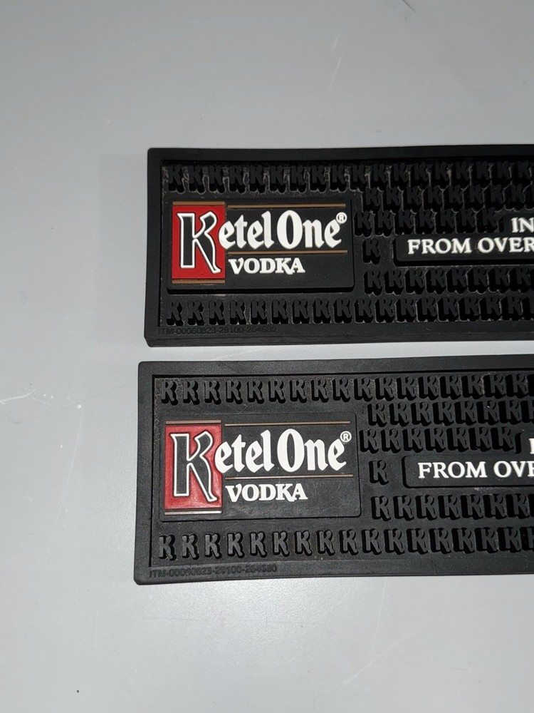 2 KETEL ONE Vodka Rubber Bar Mat Runner Bartender Spill Drip Mancave