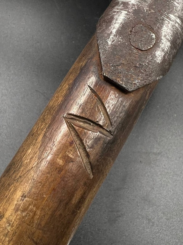 German Folding Entrenching Tool in Carrier.