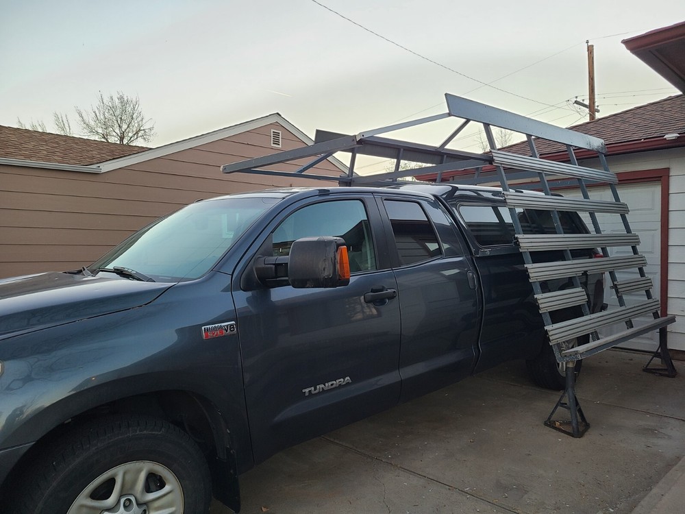 Aluminum Glass rack - for 8' bed