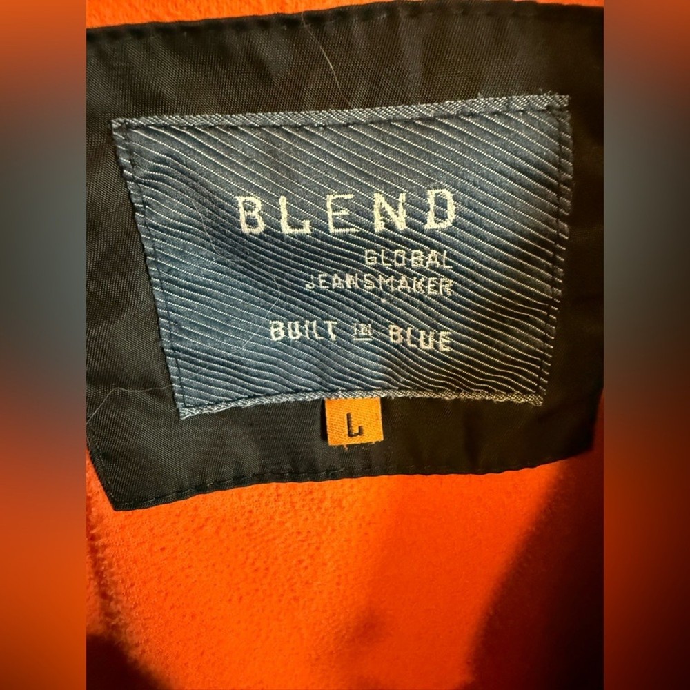 BLEND Bomber Jacket – Black & Orange – Men’s Size L