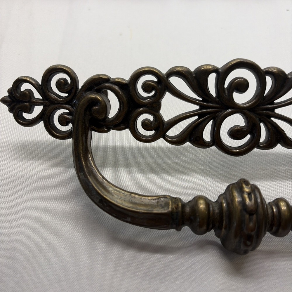 Vtg Pair Of Brass Drawer Pulls 7” (11)