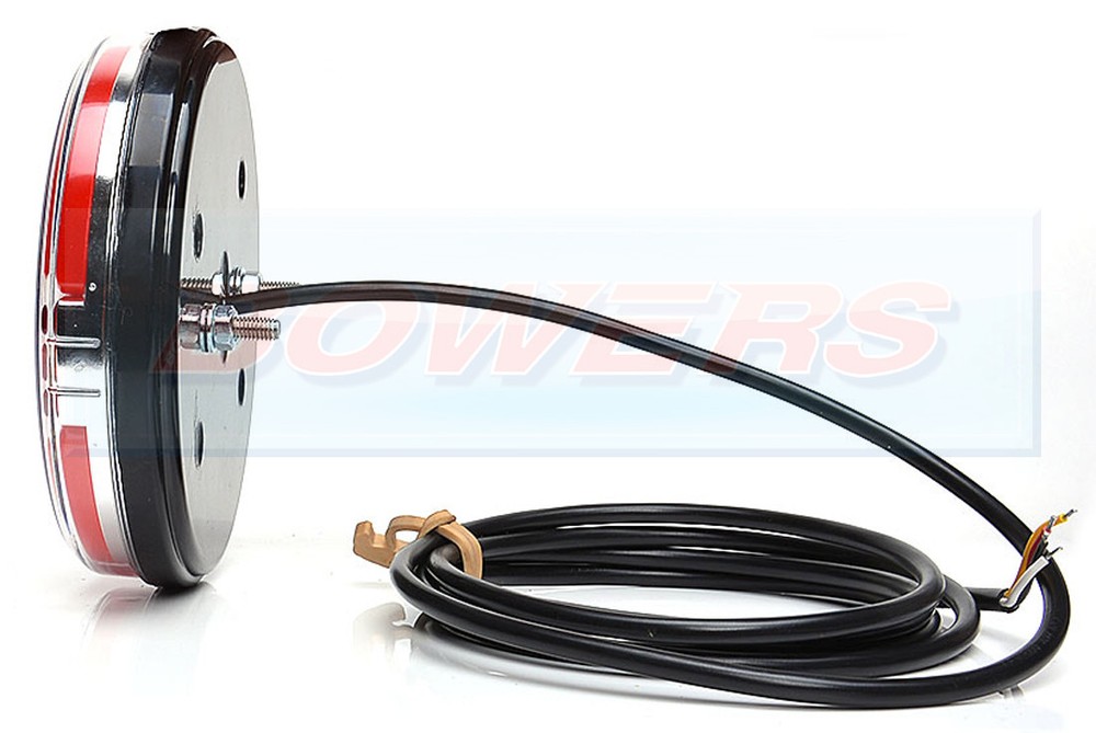 LED REAR ROUND HAMBURGER LAMP LIGHT + PROGRESSIVE DYNAMIC SEQUENTIAL INDICATOR
