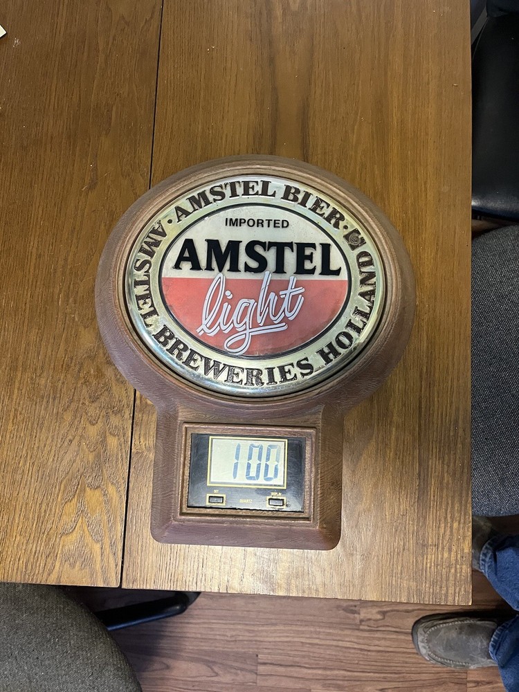 vintage Amstel Light Clock