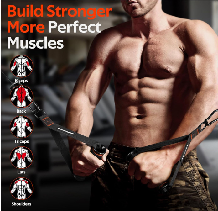 Gym Exercise Handles - Replacement Attachments for Cable Machine & Bands