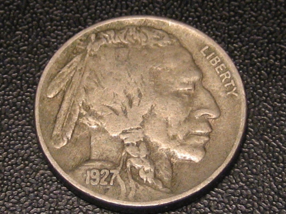 1927-P Buffalo Nickel VF+