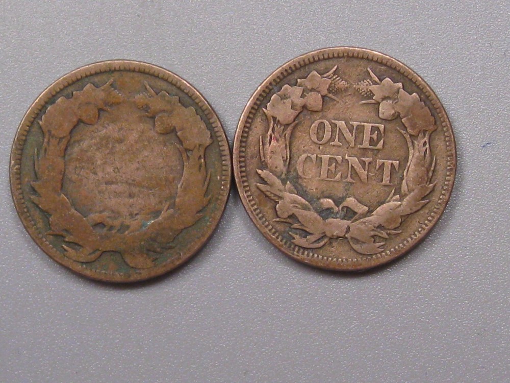 1857 & 1858 LL Flying Eagle Cent Penny. #18