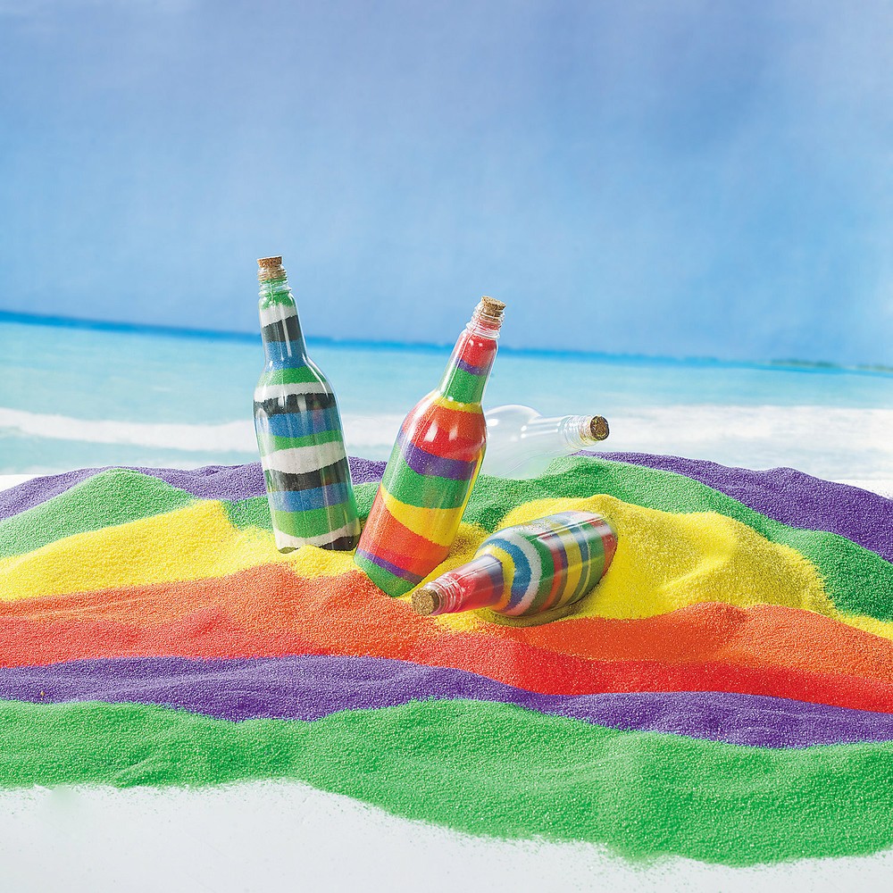 Rainbow Craft Sand Assortment, Craft Supplies, 8 Pieces