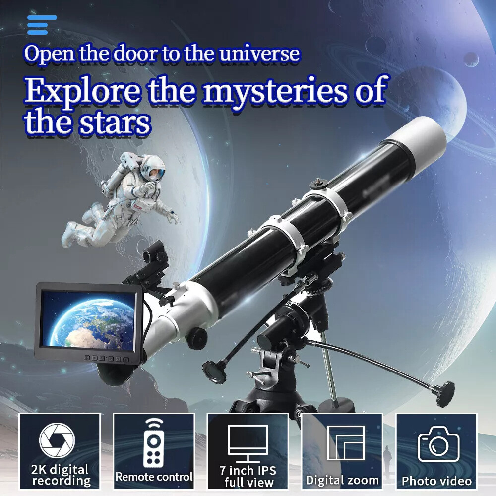 7" IPS Display Screen WiFi Astronomical Telescope Electronic Eyepiece Camera