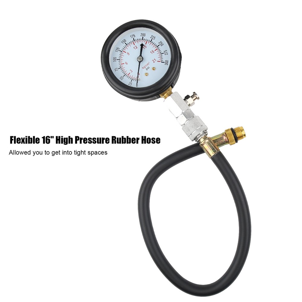 Petrol Engine Cylinder Compression Tester Kit for Automotive Motorcycle Tool Kit