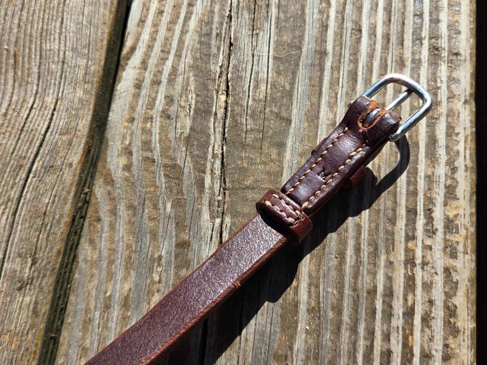 Devoucoux Brown Leather SINGLE Cheekpiece -Bridle Replacement Part - 12" Long