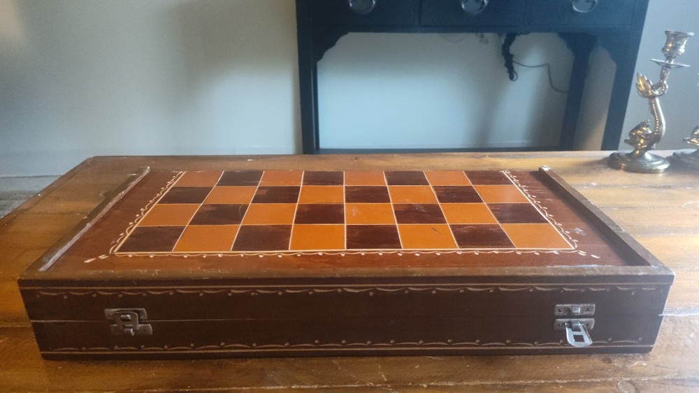 Wooden Folding Chess Game Set