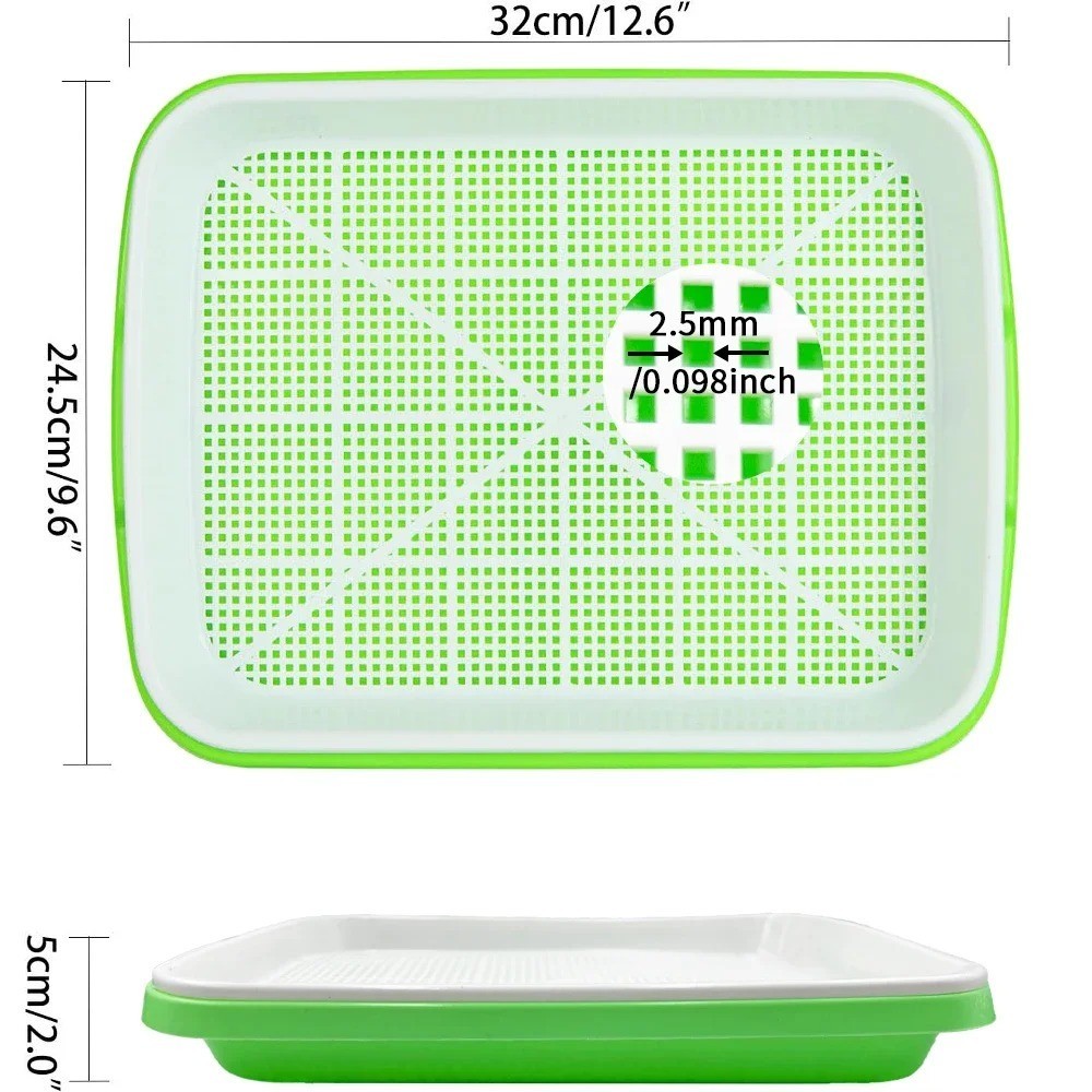 Hydroponic Microgreens Sprouter Tray – Ideal for Sprouting & Nursery Use