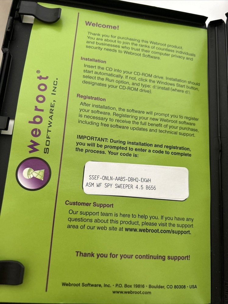 SPY SWEEPER FOR WEBROOT SOFTWARE