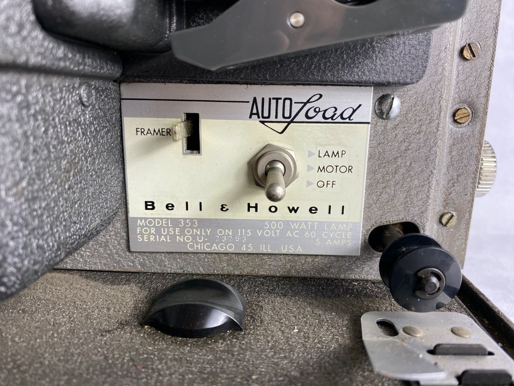 Bell and Howell Autoload Projector Model 353 Untested