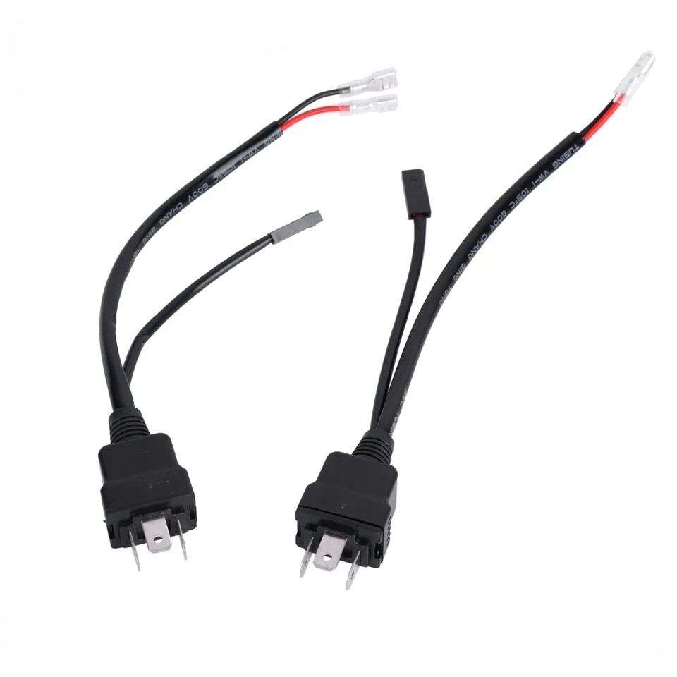 2Pcs H4 9003 LED Relay Cable Adapter Bi led Headlights Controller Wiring