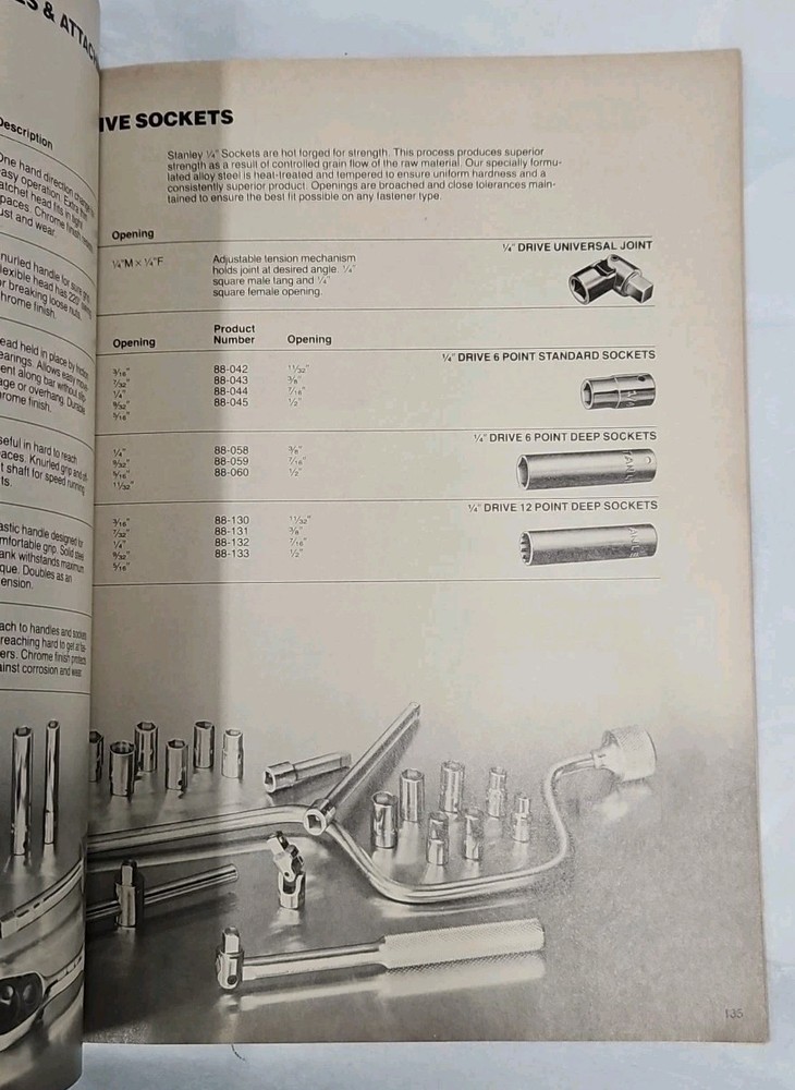 1982 Stanley Tools Catalog 11" x 8-1/2"