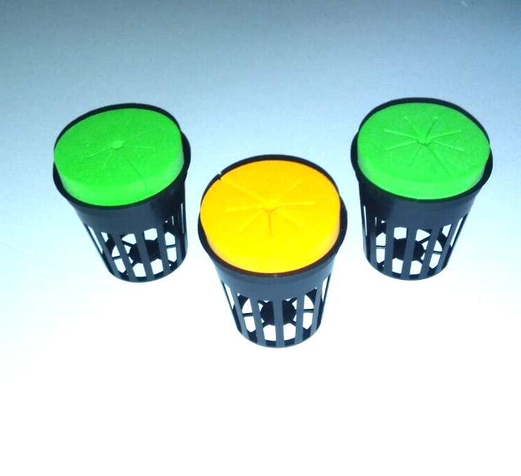 25 CLONE COLLAR INSERTS and 25 2" NET POT CUPS for HYDROPONIC SYSTEMS GROW KITS