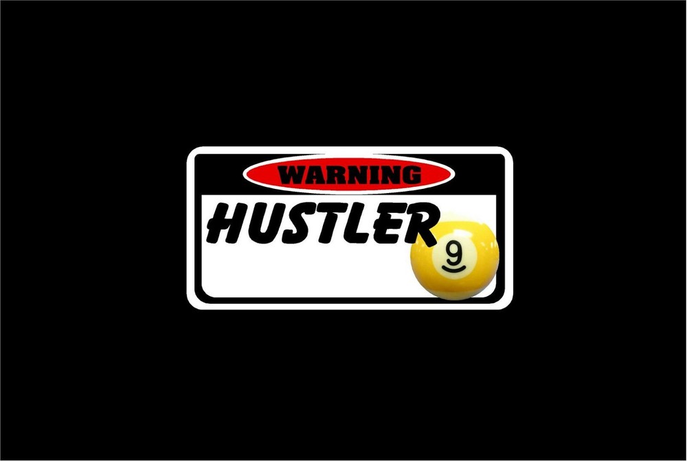 2 Nineball Hustler decals Billiards pool