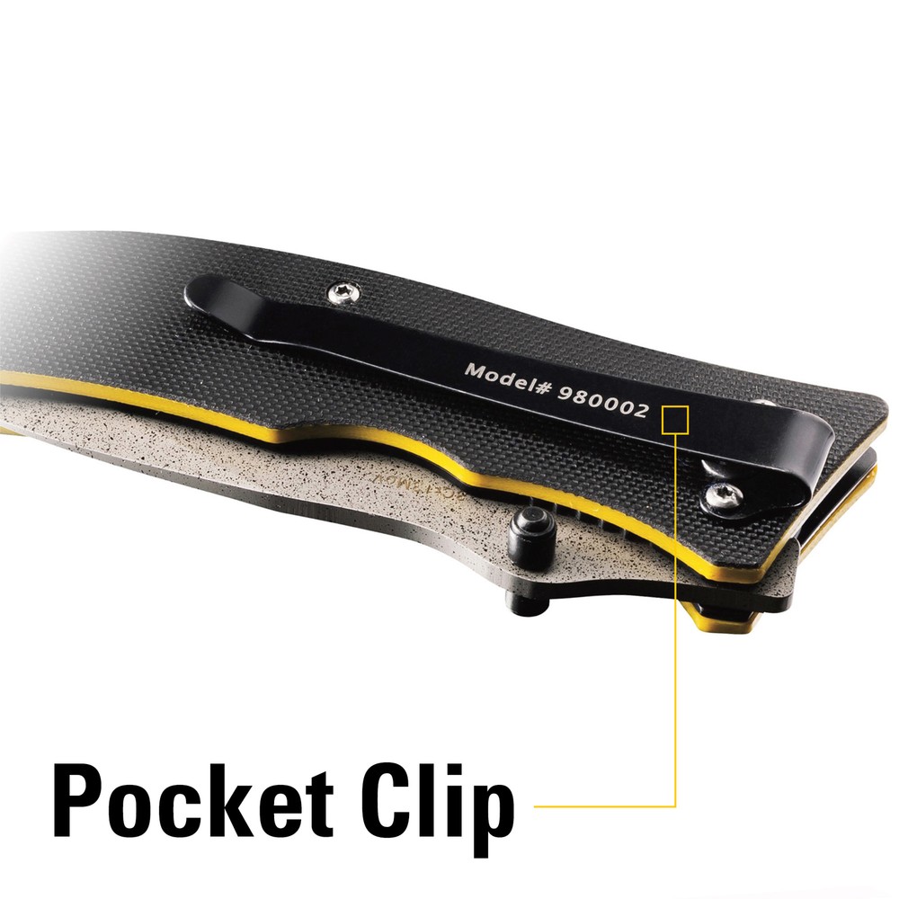 Cat 7-5/8 Inch Drop Point Folding Knife - 980002