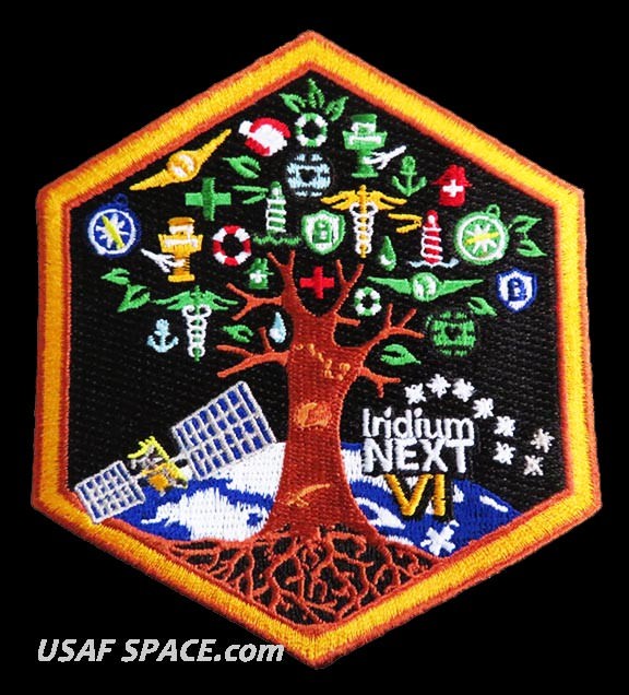 AUTHENTIC Iridium NEXT Launch-6 - SPACEX FALCON 9 USAF VAFB COMM SATELLITE PATCH