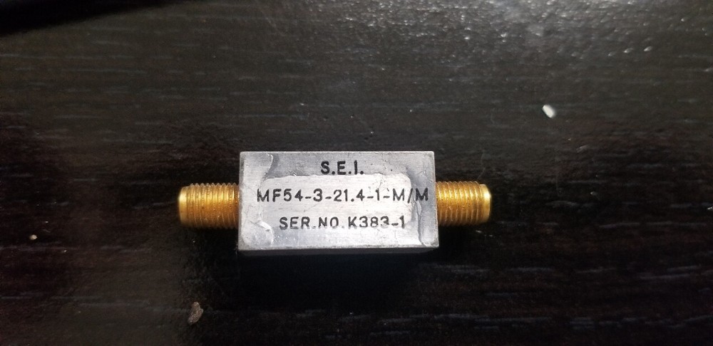 SEI Microwave MF54-3-21.4-1-M/M Band Pass Filter