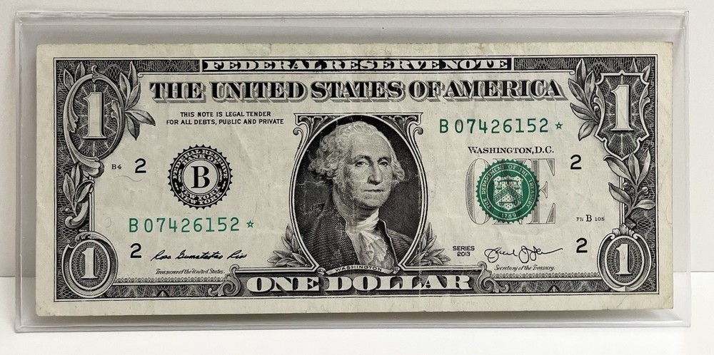 $1 2013 B Duplicate FW Star Note B07426152