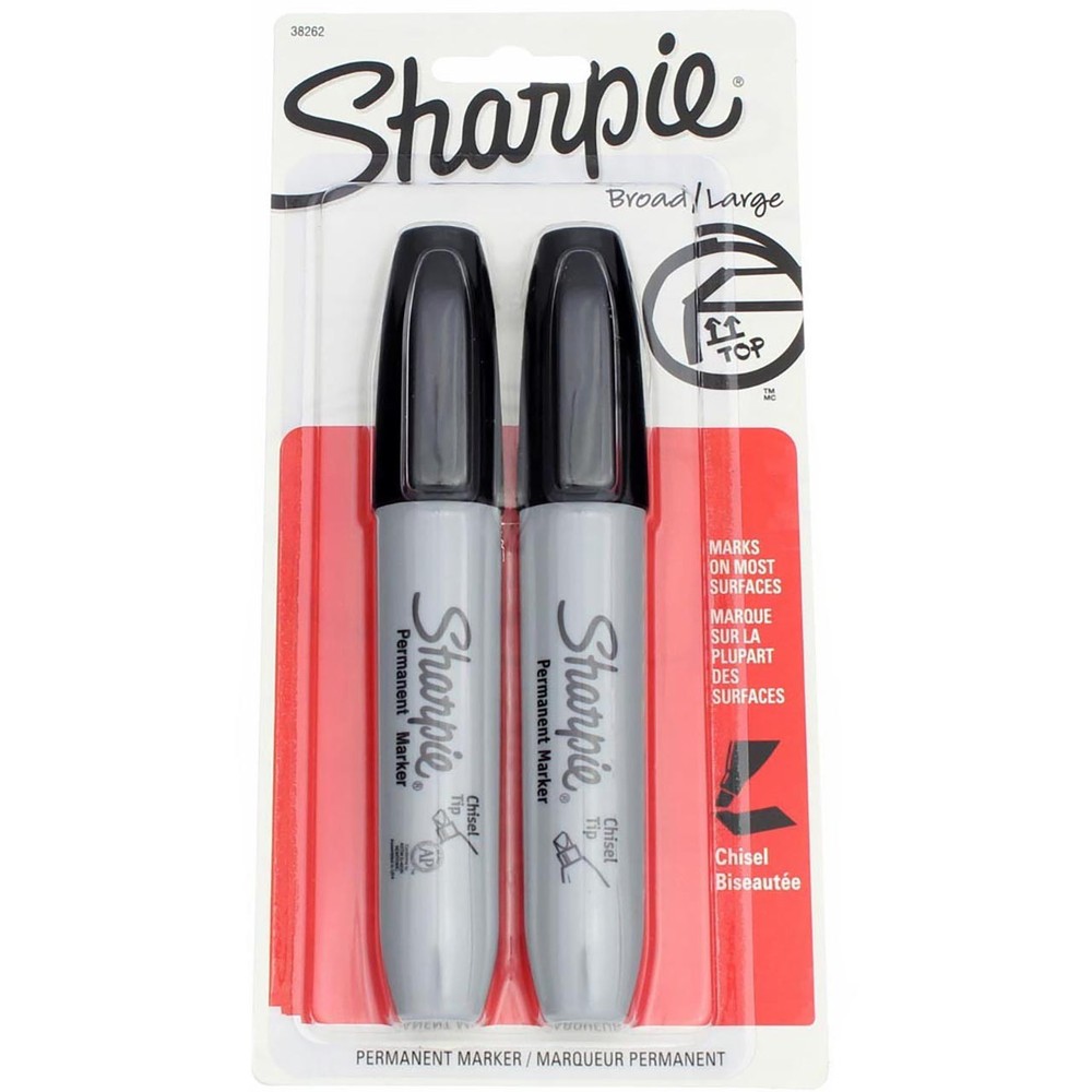 2 Pack Sharpie Broad Large Permanent Marker, Bold, 2 Ct